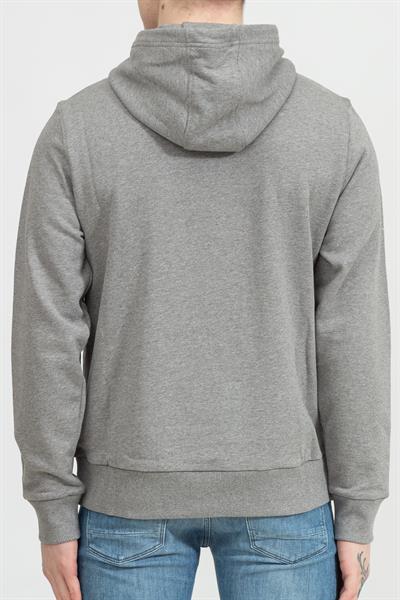 Calvin Klein Cotton Logo Hoodie Erkek Kapüşonlu Sweatshirt Gri