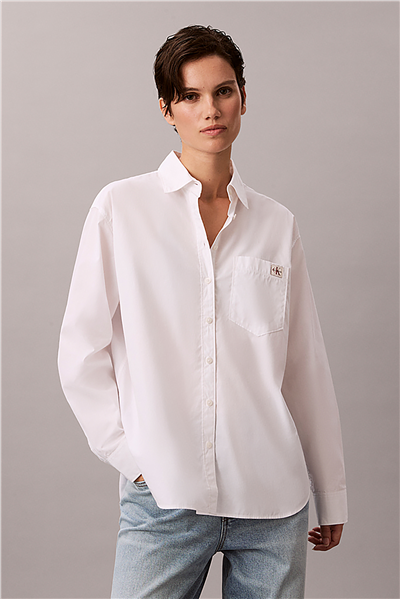 Calvin Klein Cotton Poplin Relaxe Kadın Gömlek