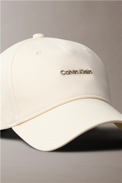 Calvin Klein Cotton Twill W/ Hw Cap Kadın Baseball Şapka Beyaz