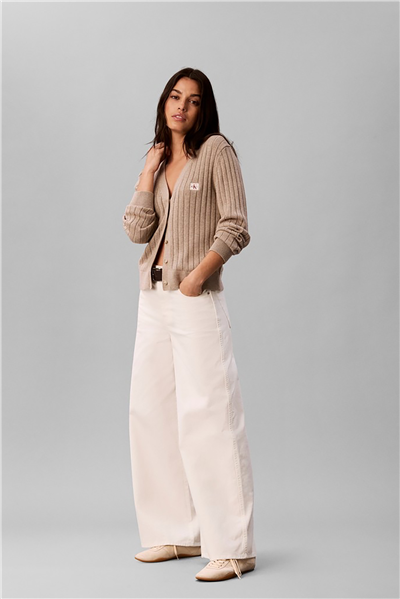 Calvin Klein Cotton Twill Wide Leg Pants Kadın Pantolon