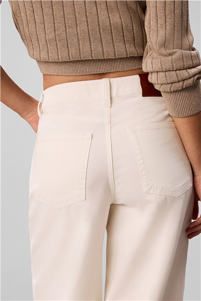 Calvin Klein Cotton Twill Wide Leg Pants Kadın Pantolon