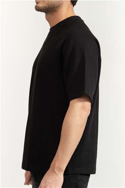 Calvin Klein Cozy Flatback Rib SS Relaxed Tee Erkek Bisiklet Yaka T-Shirt