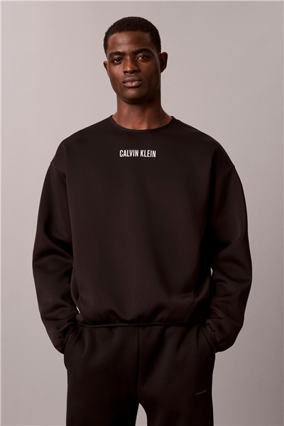 Calvin Klein Crewneck Erkek Bisiklet Yaka Sweatshirt Siyah