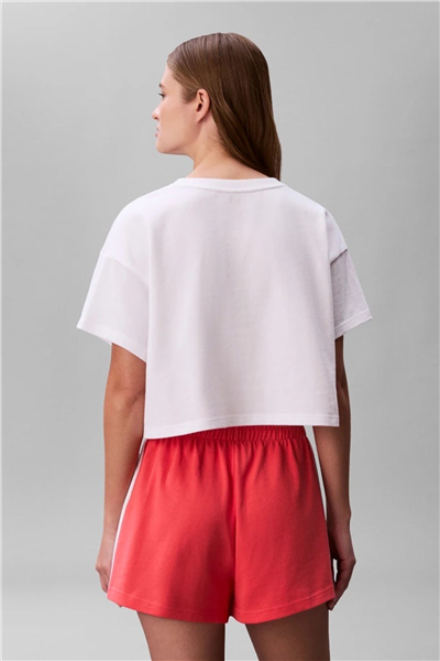 Calvin Klein Cropped Tee Kadın Crop T-Shirt Beyaz