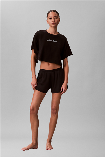 Calvin Klein Cropped Tee Kadın Crop T-Shirt Siyah