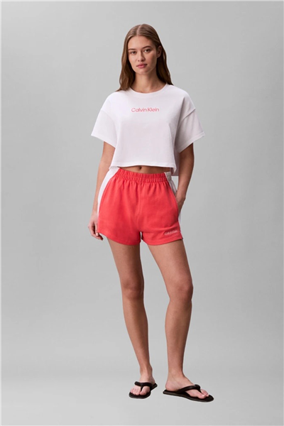 Calvin Klein Cropped Tee Kadın Crop T-Shirt Beyaz