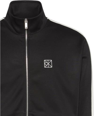 Calvin Klein Dbl Knit Stripe Track Erkek Fermuarlı Sweatshirt