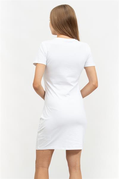 Calvin Klein Diffused Monologo Kadın Bisiklet Yaka T-Shirt Beyaz