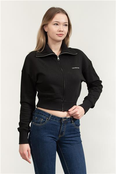 Calvin Klein Diffused Monologo Kadın Fermuarlı Sweatshirt