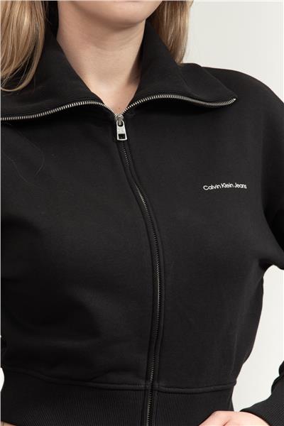 Calvin Klein Diffused Monologo Kadın Fermuarlı Sweatshirt