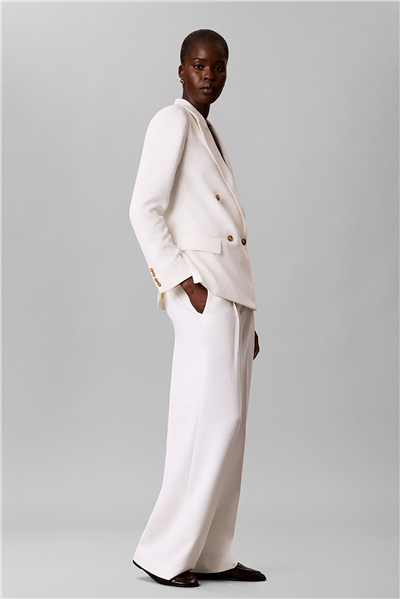 Calvin Klein Effortless Crepe Wide Leg Plted Kadın Pantolon