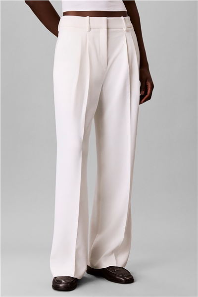 Calvin Klein Effortless Crepe Wide Leg Plted Kadın Pantolon