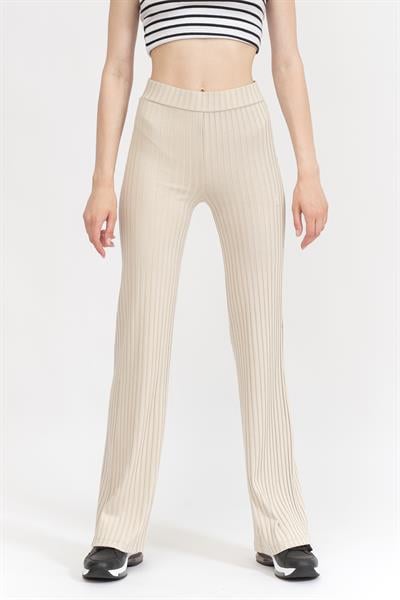 Calvin Klein Elongated Rib Kadın Eşofman Altı Bej