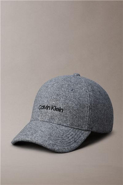 Calvin Klein Emb Titlecase Logo Felt Cap Erkek Baseball Şapka Gri