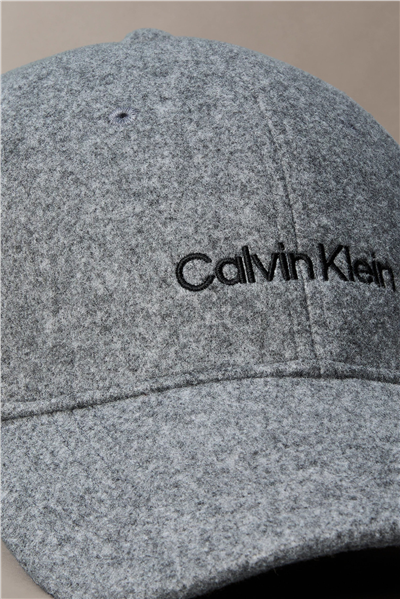 Calvin Klein Emb Titlecase Logo Felt Cap Erkek Baseball Şapka Gri
