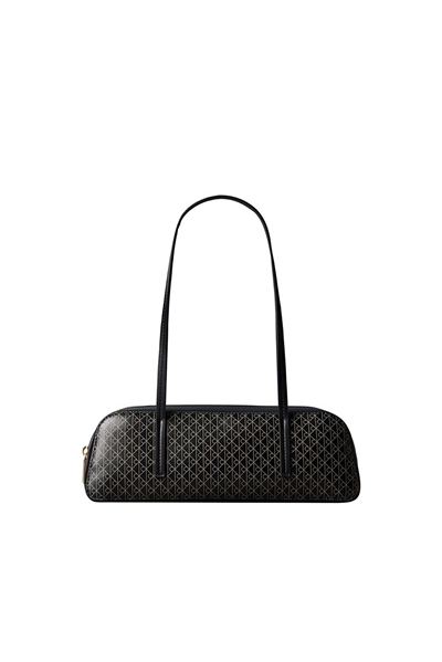 Calvin Klein Emblem Aop Bauletto Kadın Mini Omuz Çantası Siyah