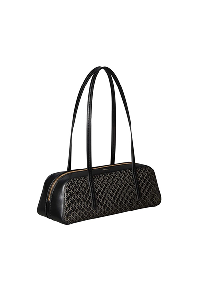 Calvin Klein Emblem Aop Bauletto Kadın Mini Omuz Çantası Siyah