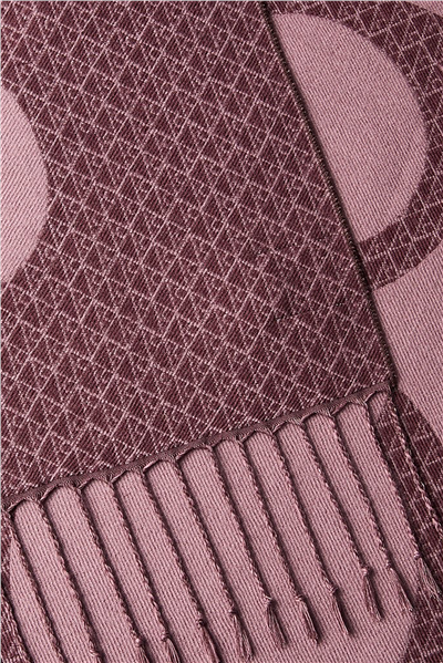 Calvin Klein Emblem Aop Bold Logo Fringe Wove Kadın Atkı Siyah
