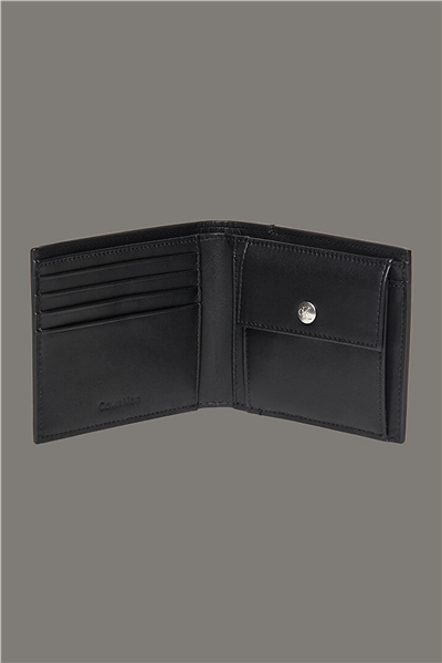 Calvin Klein Emblem Aop Coated Billfold W/ Co Erkek Cüzdan Siyah