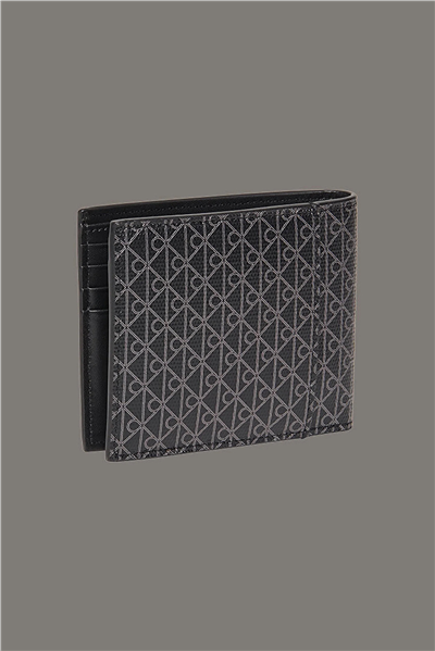 Calvin Klein Emblem Aop Coated Billfold W/ Co Erkek Cüzdan Siyah