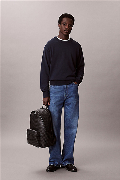 Calvin Klein Emblem Aop Coated Canvas Campus Erkek Sırt Çantası Siyah
