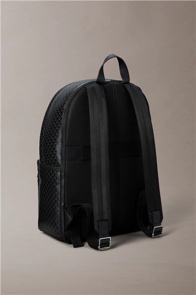 Calvin Klein Emblem Aop Coated Canvas Campus Erkek Sırt Çantası Siyah