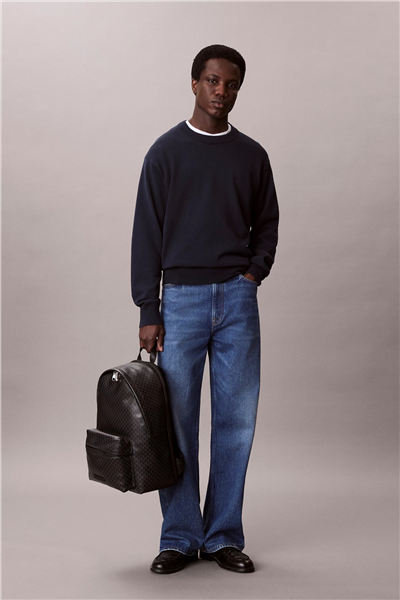Calvin Klein Emblem Aop Coated Canvas Campus Erkek Sırt Çantası Siyah