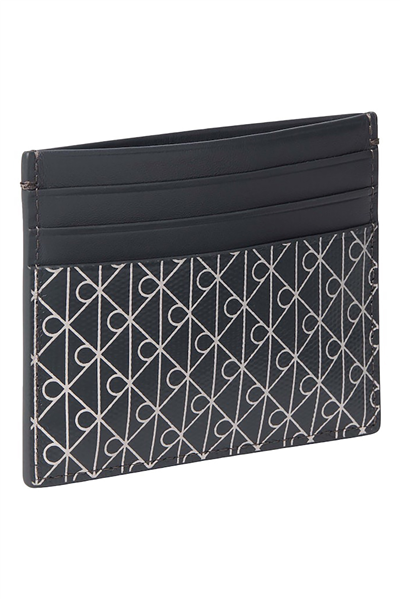 Calvin Klein Emblem Aop Coated Ew Card Case Erkek Kartlık Gri