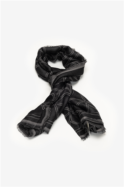 Calvin Klein Emblem Aop Contrast LW Square Sc Kadın Şal