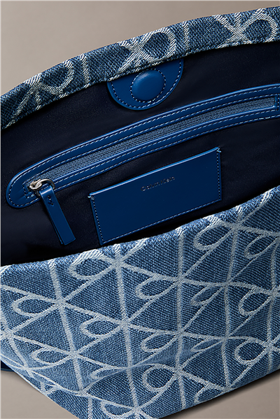 Calvin Klein Emblem Aop Denim Buc Kadın Omuz Çantası