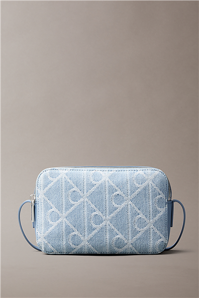 Calvin Klein Emblem Aop Denim Cam Kadın Mini Omuz Çantası