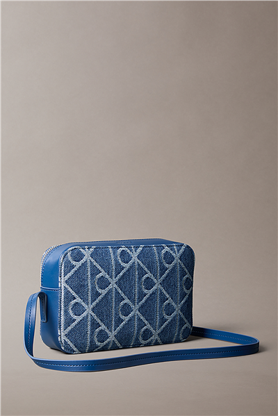 Calvin Klein Emblem Aop Denim Cam Kadın Mini Omuz Çantası