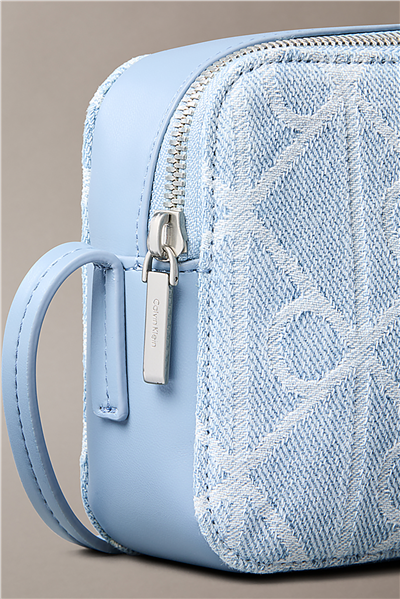 Calvin Klein Emblem Aop Denim Cam Kadın Mini Omuz Çantası