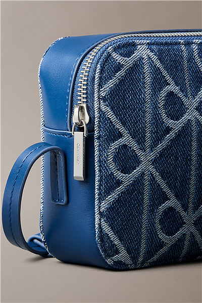 Calvin Klein Emblem Aop Denim Cam Kadın Mini Omuz Çantası