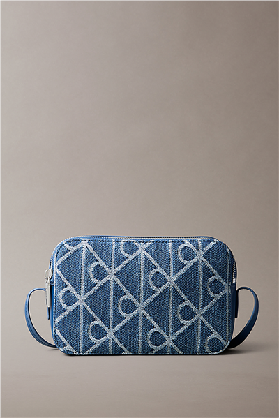 Calvin Klein Emblem Aop Denim Cam Kadın Mini Omuz Çantası