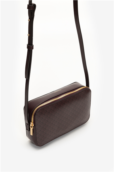 Calvin Klein Emblem Aop Elongated Camera Bag Kadın Mini Omuz Çantası