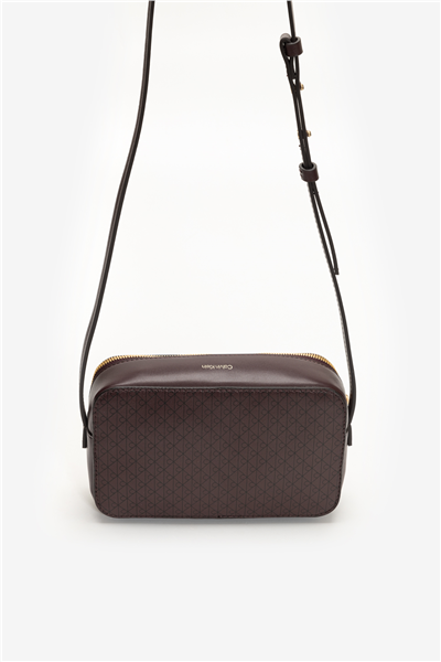 Calvin Klein Emblem Aop Elongated Camera Bag Kadın Mini Omuz Çantası