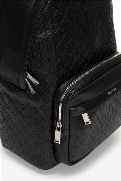 Calvin Klein Emblem Aop Emboss Round Backpack Erkek Sırt Çantası