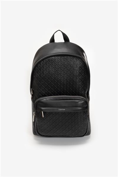 Calvin Klein Emblem Aop Emboss Round Backpack Erkek Sırt Çantası