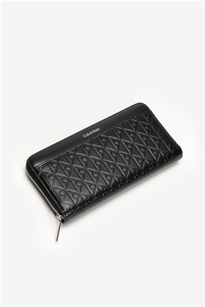 Calvin Klein Emblem Aop Embossed Long Wallet Kadın Cüzdan