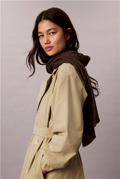 Calvin Klein Emblem Aop Glossy Tonal Scarf Kadın Atkı Siyah