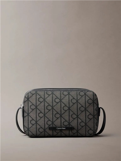 Calvin Klein Emblem Aop Jacquard Camera Bag Kadın Mini Omuz Çantası Yeşil