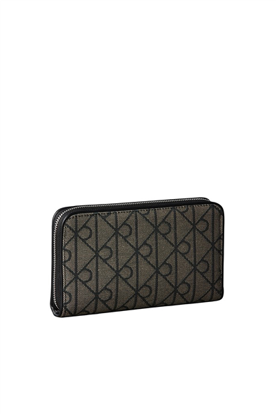 Calvin Klein Emblem Aop Jcqrd Passport Wallet Kadın Cüzdan Yeşil