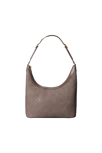 Calvin Klein Emblem Aop Sueded M Shoulder Bag Kadın Mini Omuz Çantası