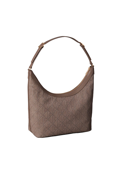 Calvin Klein Emblem Aop Sueded M Shoulder Bag Kadın Mini Omuz Çantası