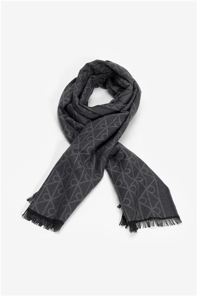 Calvin Klein Emblem Aop Tonal Wool Lw Erkek Atkı