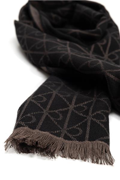 Calvin Klein Emblem Aop Tonal Wool Lw Erkek Atkı