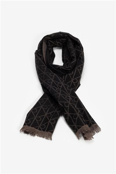 Calvin Klein Emblem Aop Tonal Wool Lw Erkek Atkı