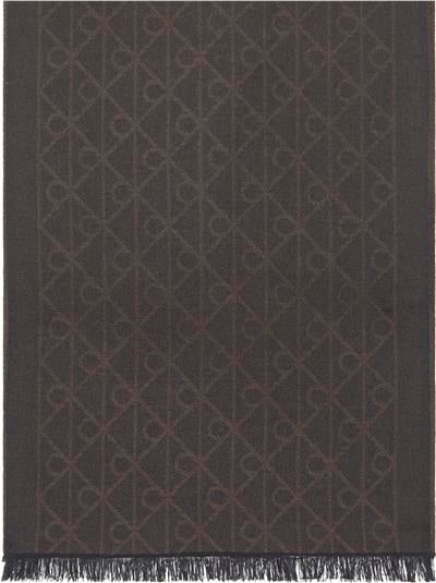 Calvin Klein Emblem Aop Tonal Wool Lw Erkek Atkı