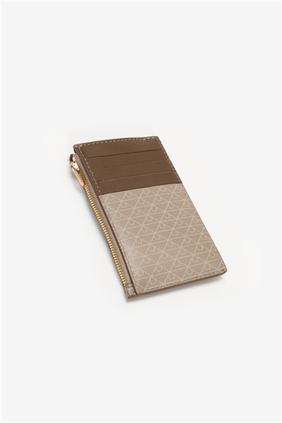 Calvin Klein Emblem Aop Top Zip Cardcase Kadın Kartlık